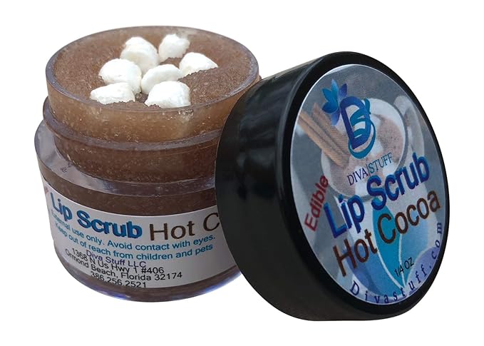 Diva Stuff Ultra Hydrating Lip Scrub for Soft Lips, Gentle Exfoliation, Moisturizer & Conditioner, Hot Cocoa – ¼ oz (Made in the USA)-VivaGrace Women