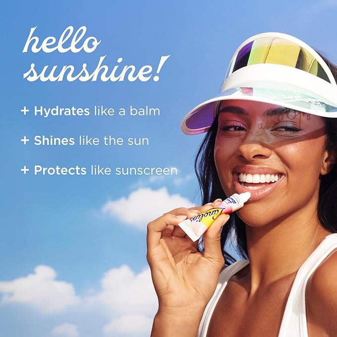 Lanolips Sun Balm Tropical SPF 30 Lip Balm - Hydrating Lanolin Lip Moisturizer with Pineapple Scent - Beach Essentials & Sun Care with Broad Spectrum UVA/UVB Protection - Untinted (0.44 oz)-VivaGrace Women