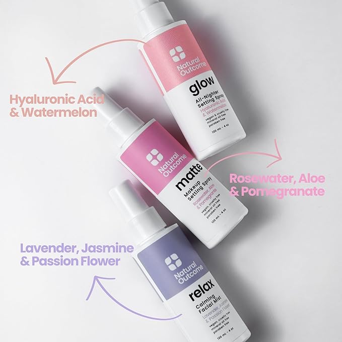 Face Mist Trio Collection – Hydrating Facial Mist Spray for Glowing Skin – Rosewater, Lavender & Hyaluronic Acid – Makeup Setting & Refreshing Face Spray Mist-VivaGrace Women