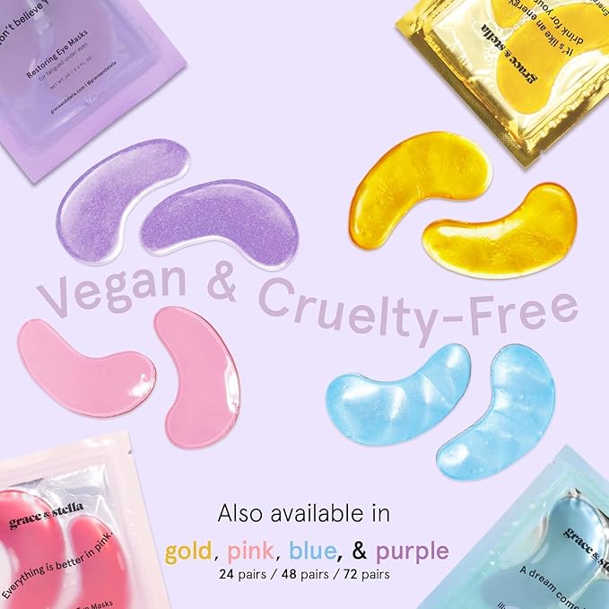 grace & stella Under Eye Patches for Puffy Eyes and Dark Circles (Retinol, 6 Pairs) Restoring Gel Under Eye Masks with Hyaluronic Acid - Vegan Cruelty-Free Skincare Birthday Gifts for Women