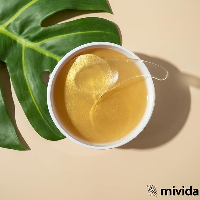 Caffeine & Hyaluronic-Acid Hydra-Gel Eye Pads - Anti Wrinkle Under Eye Patches, 60PCS | Gold Under Eye Patches For Puffy Eyes, Eye Bags and Wrinkles-VivaGrace Women