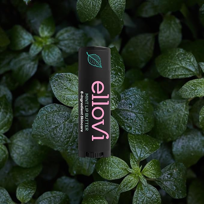 Natural Lip Butter Lip Balm - Mint - Pure Enough to Eat - Made With Just 6 Vegan Ingredients - Moisturizing Lip Care for All Day Hydration (Single)-VivaGrace Women