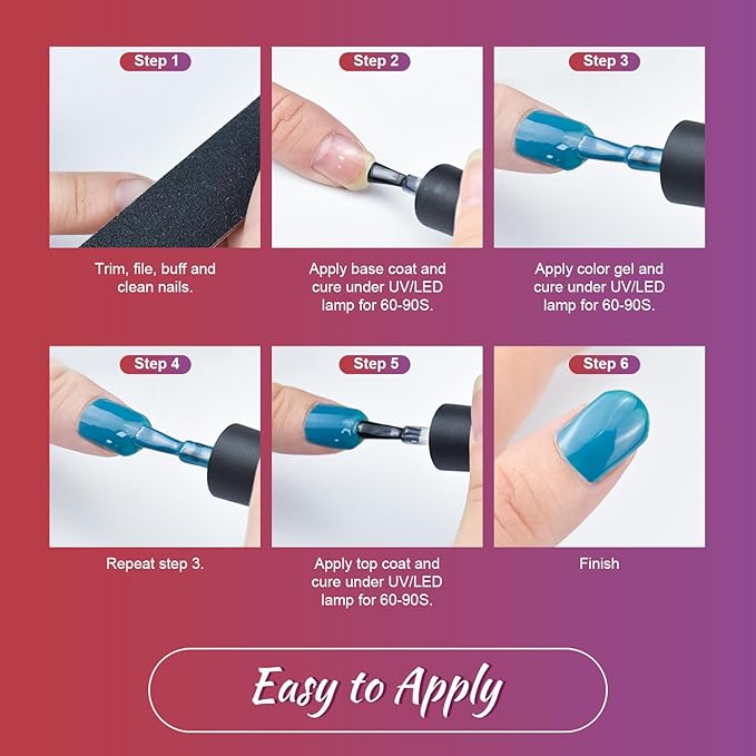 JODSONE Gel Nail Polish Kit with U V Light 32 Colors Gel Polish Set Soak Off Nail Kit Nail Art Salon or Home DIY Manicure Tools Gifts for Women-VivaGrace Women