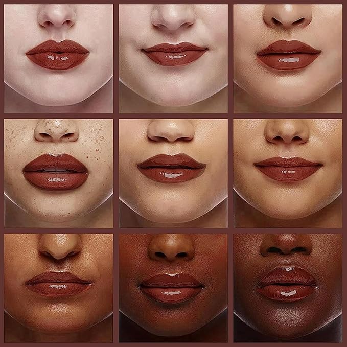 Hydrating Lip Glow Oil, Moisturizing Plumper Lip Gloss, Transparent Plumping Balm, Tinted Balm Care 0.2 OZ - 020 MAHOGANY-VivaGrace Women