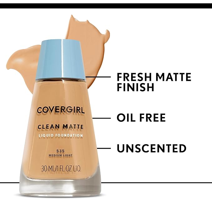 Covergirl Clean Liquid Foundation - 110 By for Women - Foundation, Classic Ivory, 0.25 Ounce-VivaGrace Women