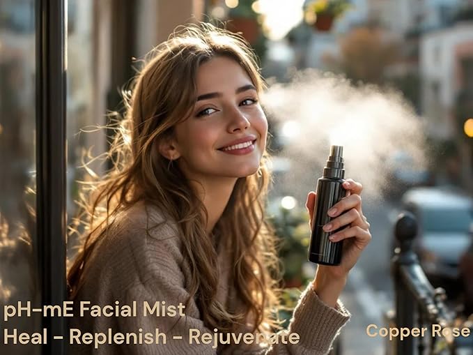 Hydrating Cleaning Face Mist, Copper Rose, Pure, Natural, Organic Ingredients Helps your Skin Reduce Wrinkles, Fine Lines, Inflammation, Acne, for Clear Beautiful Skin (2oz)-VivaGrace Women