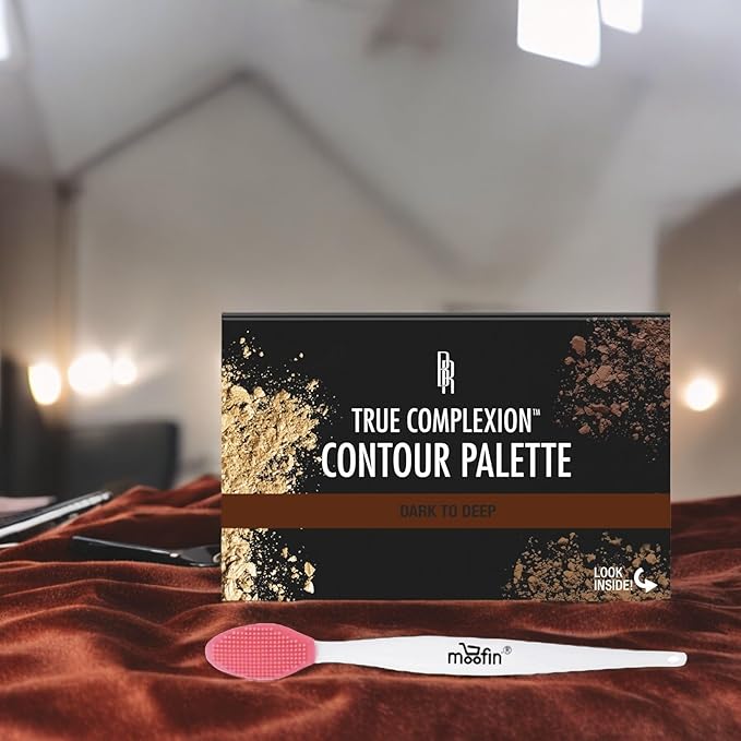 Contour Palette True Complexion, Dark To Deep, With Nose Cleaning Brush, Sculpting Palette Highlighting Powder Contouring Palette, Blendable Shades For Definition [Pack Of 2]-VivaGrace Women