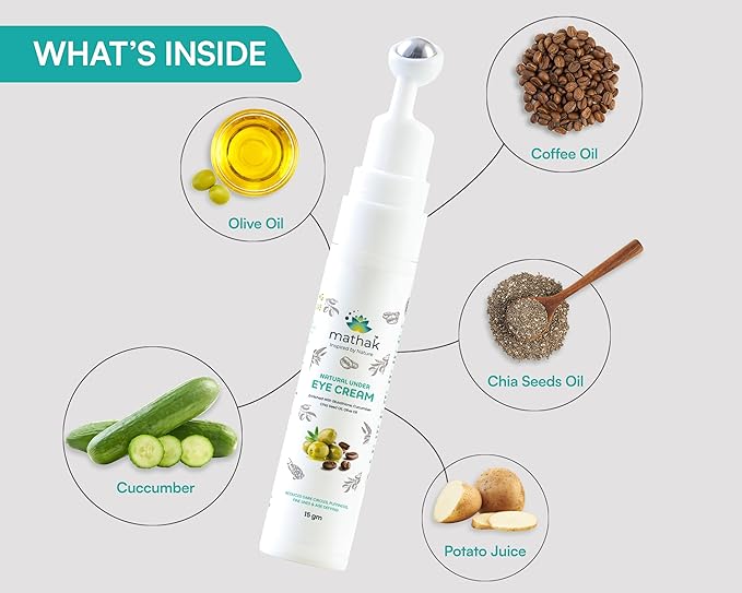 Natural Under Eye Cream, Anti-Aging Under Eye Cream For Women | 15 gm, pack of 1-VivaGrace Women