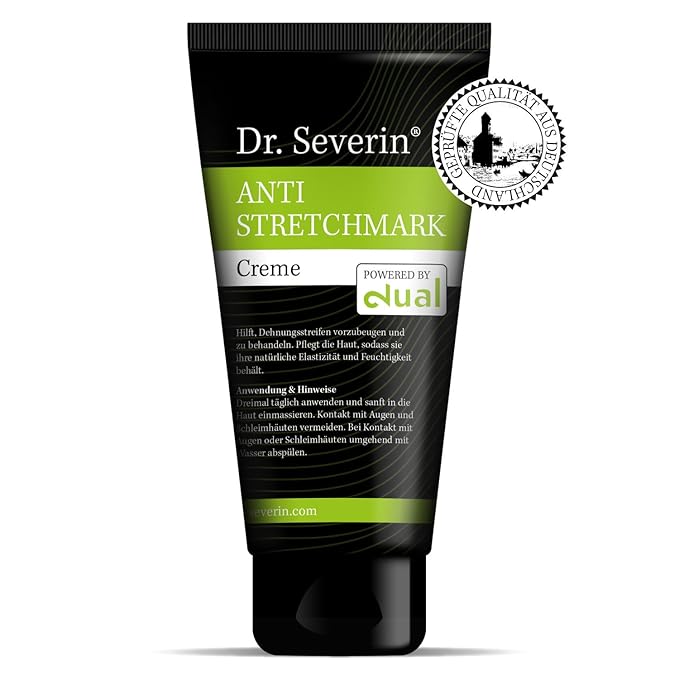 Anti-Stretch Solution: Dr. med. Severin® Stretch mark Cream powered by dual. Prevent + remove stretch marks during muscle building + pregnancy, effective ointment against stretch marks, innovative.-VivaGrace Women