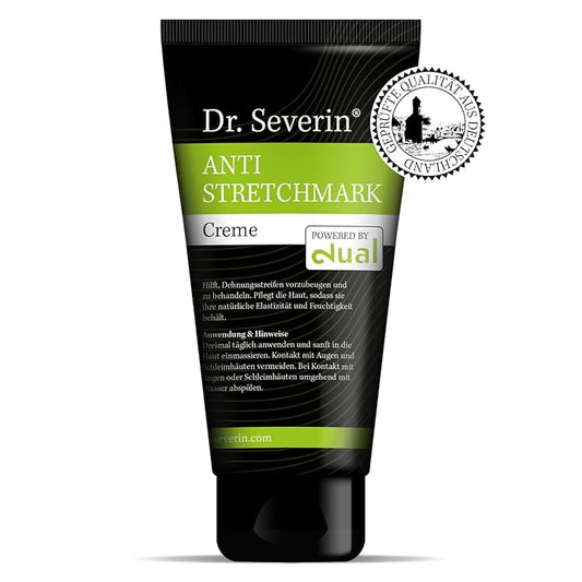 Anti-Stretch Solution: Dr. med. Severin® Stretch mark Cream powered by dual. Prevent + remove stretch marks during muscle building + pregnancy, effective ointment against stretch marks, innovative.-VivaGrace Women