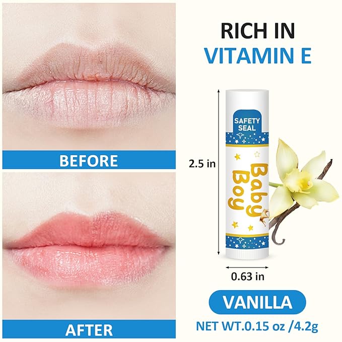 DMSKY 60 Pcs Baby Shower Favors, Lip Balms Bulk Gift for Guests, Boys Girls Games Neutral Gender Reveal Favors, Baby Shower Birthday Party Supplies Basket Gift Stuffers-VivaGrace Women