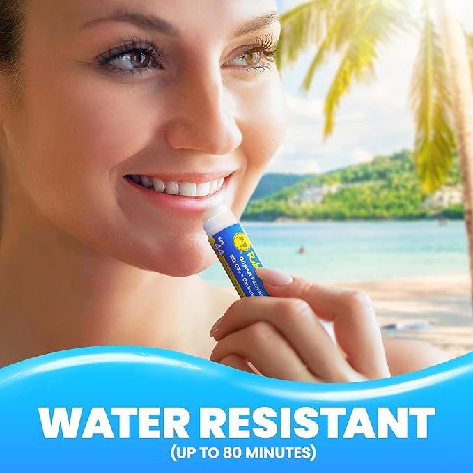 Rubber Ducky | Lip Sunscreen, Lip Balm with SPF 44, Water Resistant Sunscreen Lip Balm | Vegan, Untinted, Vanilla Flavor, with Vitamin E | All Season - Broad Spectrum Sunscreen for Lips-VivaGrace Women