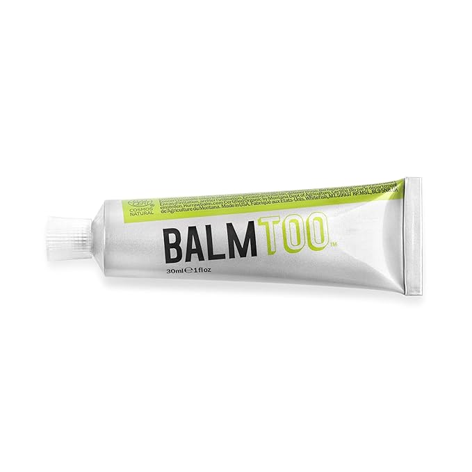 Hurraw! Balmtoo Squeezable Balm, Lemon Balm Coconut Pulp: Ultra-moisturizing. Anywhere application. Body, face, lips, neck, fingers, toes. 1 tube = 7 sticks of lip balm. Natural, Organic. Made in USA-VivaGrace Women