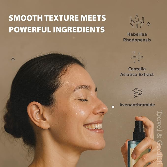 Haberlea Face Mist – Natural Rose-Scented, Alcohol-Free Facial Spray for All-Day Hydration & Pre-Makeup Use – Soothing Toner Mist for Dry, Sensitive Skin – Made in Taiwan – 100ml-VivaGrace Women