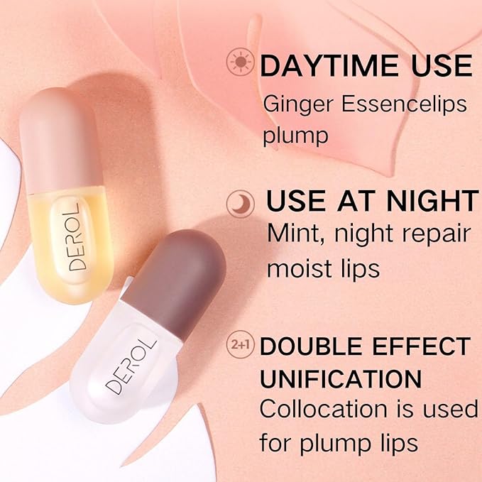 2Pcs Lip Plumper Set,Lip Plumper,Natural Lip Plumper kit,Day and Night Lip Plumper-VivaGrace Women