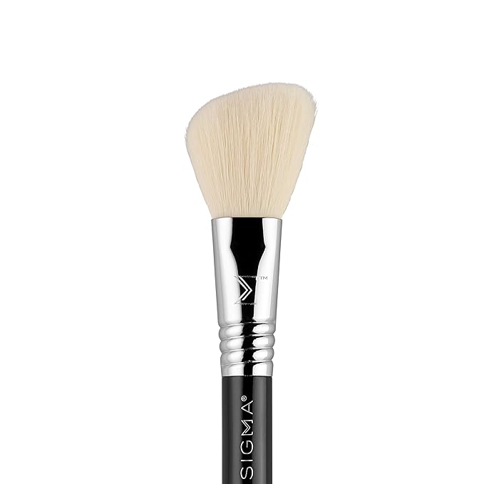 Sigma Beauty Travel Essential Trio - Makeup Brush Set for Foundation Powder Eyeshadow - 3 Tool Brushes with Brush Tin Holder - Skin Safe, Vegan Makeup Brushes for Travel - Black-VivaGrace Women