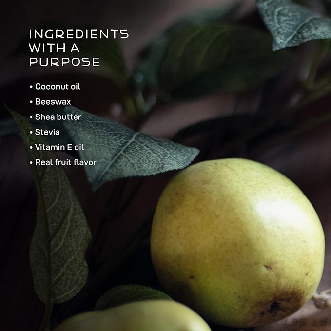 Farmstead Apothecary 100% Natural Lip Balm with Organic Beeswax, Organic Shea Butter & Organic Coconut Oil, Pear & Almond 0.2oz (Pack of 2)-VivaGrace Women