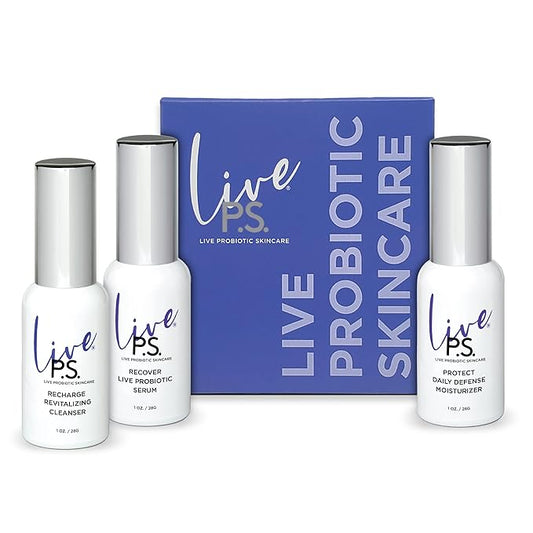 3-Step Skin Care Kit – Face Cleanser, Probiotic Serum & Moisturizer – Ultimate Recipe for Balanced, Glowing, Hydrated Skin – Perfect for All Skin Types – Travel Size – Vegan & Cruelty-Free-VivaGrace Women