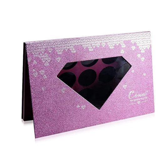 Large-Sized Empty Magnetic Makeup Palette with Diamond-Shaped Transparent Window-VivaGrace Women