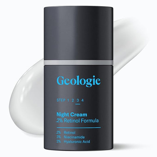 Geologie Retinol Anti-Aging Face Cream | Enhanced .2% Retinol Formula for Effective Results | Reduce Fine Lines & Wrinkles | Protect & Repair Skin With Hyaluronic Acid & Niacinamide | For Men & Women-VivaGrace Women