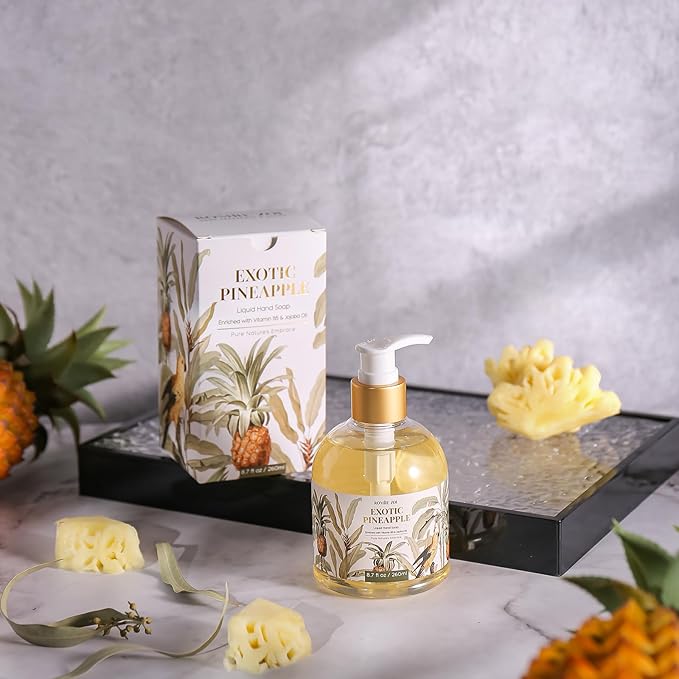 Liquid Hand Soap with Gift Box - Pure Nature's Embrace - Exotic Pineapple - 260ml/ 8.7 fl.oz