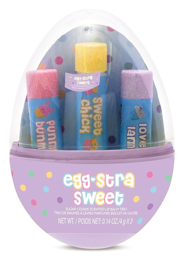 iscream 3-piece Sugar Cookie Scented Lip Balm in Egg Shaped Container-VivaGrace Women