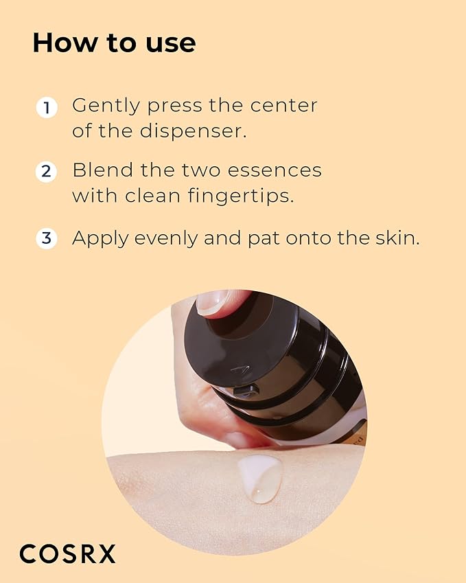 COSRX Niacinamide 5% + Snail Mucin 74% Dual Essence, Anti aging Face Serum for Dull Skin, Hydrating, Brightening, Repairing, 2.70 fl.oz / 80ml, Sensitive Skin, Not Tested on Animals, Korean Skincare-VivaGrace Women