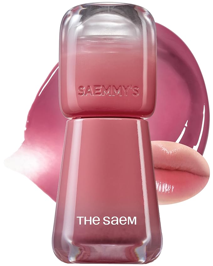 THESAEM Saemmy's Ade Shot Tint - Korean Lip Titnt, Water Gel Lip Stain with Plump Glowy Moisturizing Finish, Buildable Radiant Gloss, Long-Lasting Comfort, 0.1 fl.oz. (04 Violet Gin)-VivaGrace Women