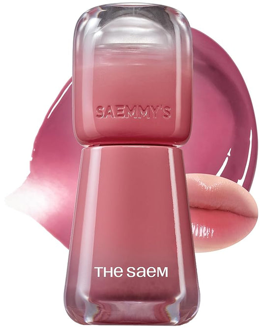 THESAEM Saemmy's Ade Shot Tint - Korean Lip Titnt, Water Gel Lip Stain with Plump Glowy Moisturizing Finish, Buildable Radiant Gloss, Long-Lasting Comfort, 0.1 fl.oz. (04 Violet Gin)-VivaGrace Women