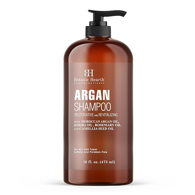Botanic Hearth Argan Shampoo, Hydrating & Volumizing, Sulfate & Paraben Free, All Hair Types & Color Treated Hair, Men and Women 16 fl oz-VivaGrace Women