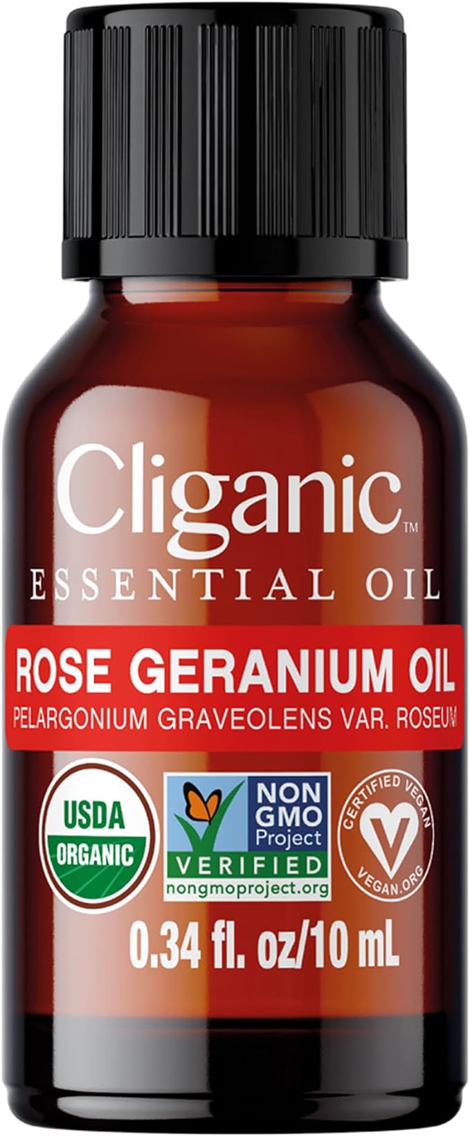 Cliganic Organic Rose Geranium Essential Oil, 100% Pure Natural for Aromatherapy | Non-GMO Verified (Packaging May Verify)-VivaGrace Women