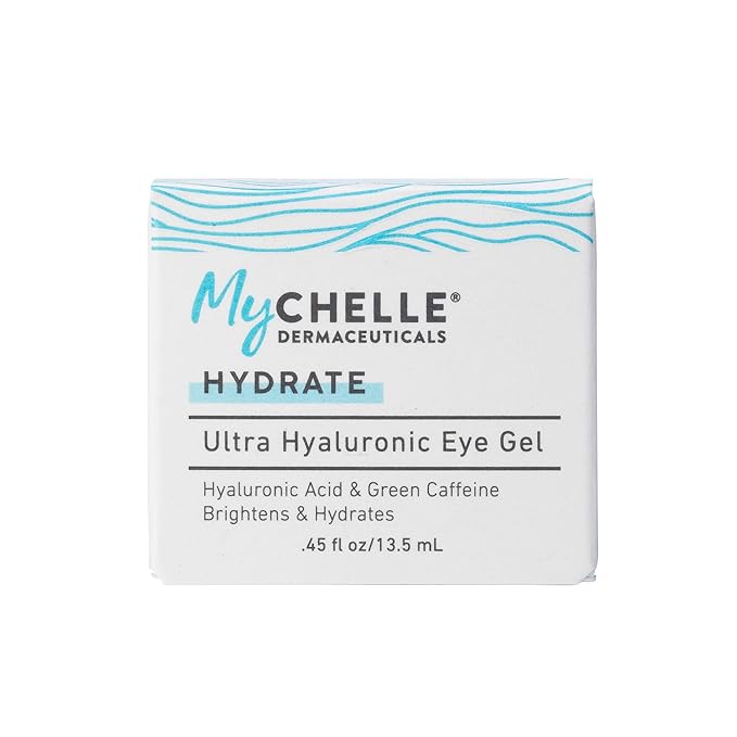 MyChelle Dermaceuticals Ultra Hyaluronic Eye Gel (0.45 Fl Oz) - Rich Hydration for Dry Skin with Vegan Hyaluronic Acid, Help Plump Skin and Help Reduce Appearance of Fine Lines and Wrinkles-VivaGrace Women