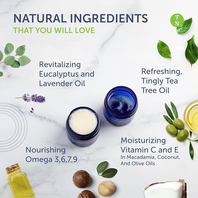 Truremedy Naturals Remedy Balm with Tea Tree Oil, 2 oz - Soothing Moisturizer for Rough Areas - Nourishing Foot and Body Balm with Tea Tree, Lavender, and Eucalyptus-VivaGrace Women