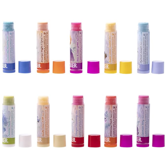 Lip Smacker Disney Frozen 2 Party Pack - 10 Moisturizing Lip Balms, Clear Matte, Hydrating & Protecting - Cruelty-Free- Frozen 2-VivaGrace Women