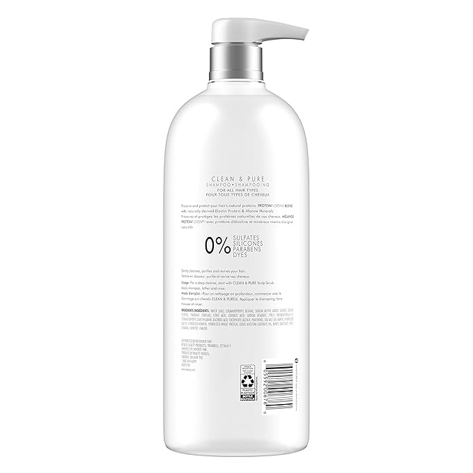 Nexxus Clean and Pure Clarifying Shampoo, With ProteinFusion, Nourished Hair Care Silicone, Dye And Paraben Free 33.8 oz-VivaGrace Women