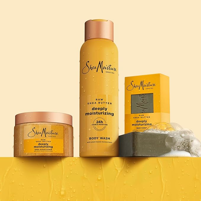 SheaMoisture Shea Sugar Body Scrub For Moisturize And Restore Dry Skin Raw Shea Butter Deeply Moisturizing Body Scrub With 24h Shea Moisture Nutrients 12 oz-VivaGrace Women