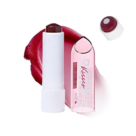 Ruby Kisses Balm Up Tinted Lip Balm, Non-Greasy Hydrating Formula, Nourishing Coconut Core & Vitamin E Infused, Lip Care with Natural Shine, Lightweight Sheer Color (Plum)-VivaGrace Women