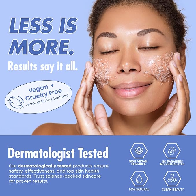 Hyaluronic Acid Facial Scrub - Dermatologist Tested, Anti-Aging, Korean Skin Care, Hydrates & Plumps Dry Skin, Improves Texture & Firmness - Gentle, Vegan, 95% Natural - 1 Pack-VivaGrace Women