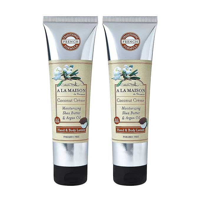 A LA MAISON Moisturizing Lotion, Coconut Creme - Uses: Hand and Body, Argan Oil, Pure Shea Butter, Essential Oils, Plant Based, Cruelty-Free, SLS and Paraben Free-VivaGrace Women