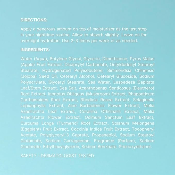 NuSkin NUTRICENTIALS Pillow Glow Sleeping Mask | Overnight Hydration | Bioadaptive Botanical Complex | Red Algae | Apple Extract | Deep Sea Water | Skin Glowing & Pore Minimizing | 2.5 Fl Oz | 1 Pack-VivaGrace Women