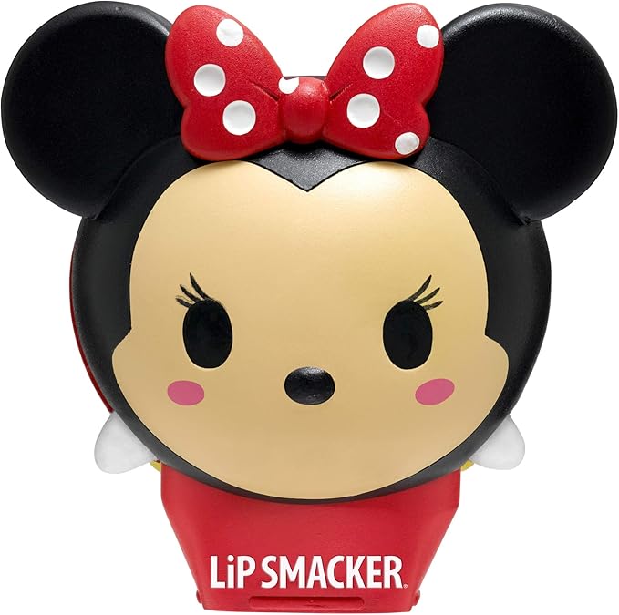 Lip Smacker Disney Minnie Mouse Tsum Tsum Flavored Lip Balm, Minnie Strawberry Lollipop, Clear, For Kids-VivaGrace Women