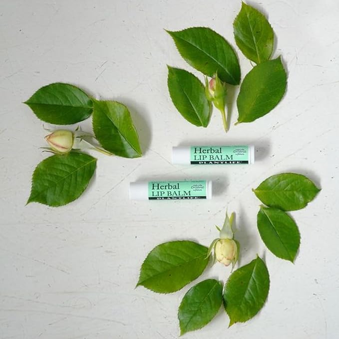 Plantlife Herbal Lip Balm - Organic Lip Balm Made with Beeswax, Calendula & Chamomile - Soothing Lip Balm for Chapped Lips - Helps Moisturize Lips & Works on Minor Cuts & Scrapes - Made in California-VivaGrace Women