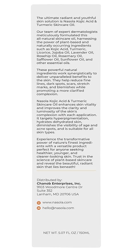 Kojic Acid Turmeric Skincare Bio Pure Oil-VivaGrace Women