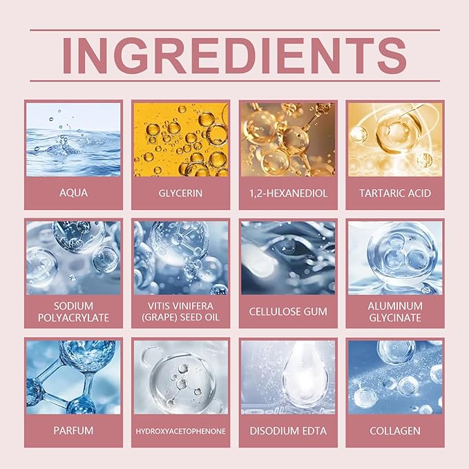 Retinol Collagen Face Mask – Korean Tightening Hydrogel Overnight Mask, Deep Moisturizing & Elasticity Boost, Long-Lasting Hydration & Brightening Skin (Deep Hydrating Mask)-VivaGrace Women