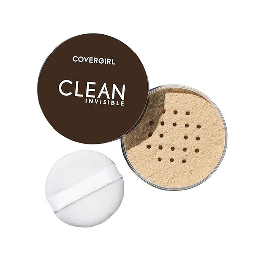 COVERGIRL Clean Invisible Loose Powder - Loose Powder, Setting Powder, Vegan Formula - Translucent Fair, 20g (0.7 oz) (Pack of 2)-VivaGrace Women