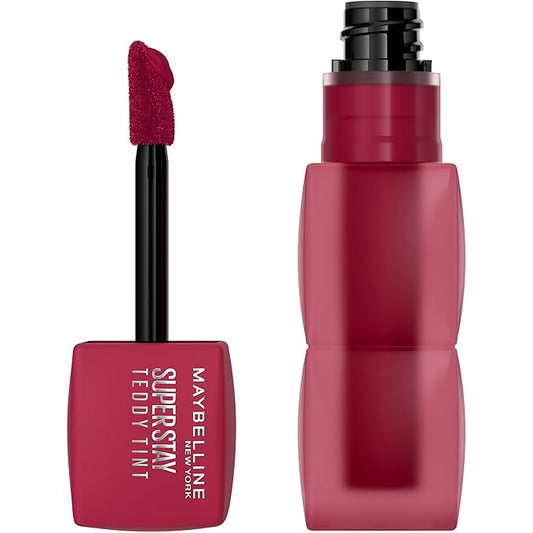 Maybelline Super Stay Teddy Lip Tint, Long Lasting Matte Lipstick For Up To 12HR Wear, Wild At Heart, 1 Count-VivaGrace Women