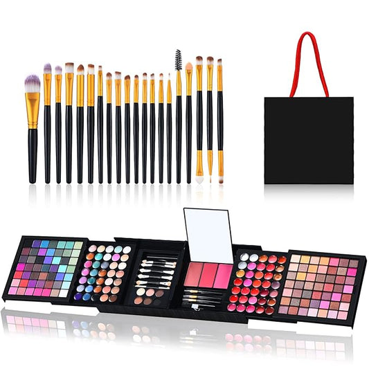 All in One Makeup Kit for Women Full Kit- 177 Color Combination Makeup Set Palette- 119 Eyeshadow,35 Lipstick,6 Powder,14 Concealer,10 Applicators,20 Brushes Set,Make Up Gift Kits for Women Teen Girl-VivaGrace Women
