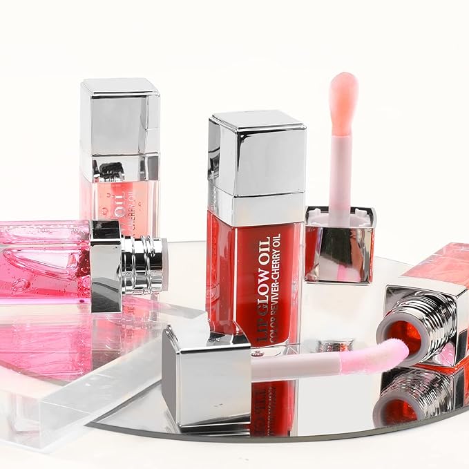 Boobeen Hydrating Lip Oil, Clear Lip Gloss Plumper, Lip Balm for Dry Cracked Lips,Long Lasting Lip Moisturizer Oil for Smoother Lip-VivaGrace Women