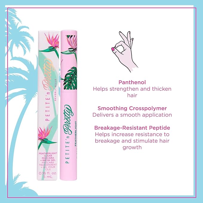 Petite 'n Pretty New Makeup Set - Featherlight Clear Mascara & Brow Gel, Glo$$ Balm, Cloud Mine Backpack, Biodegradable Blotting Sheets + Makeup Bag for Kids, Tweens and Teens-VivaGrace Women