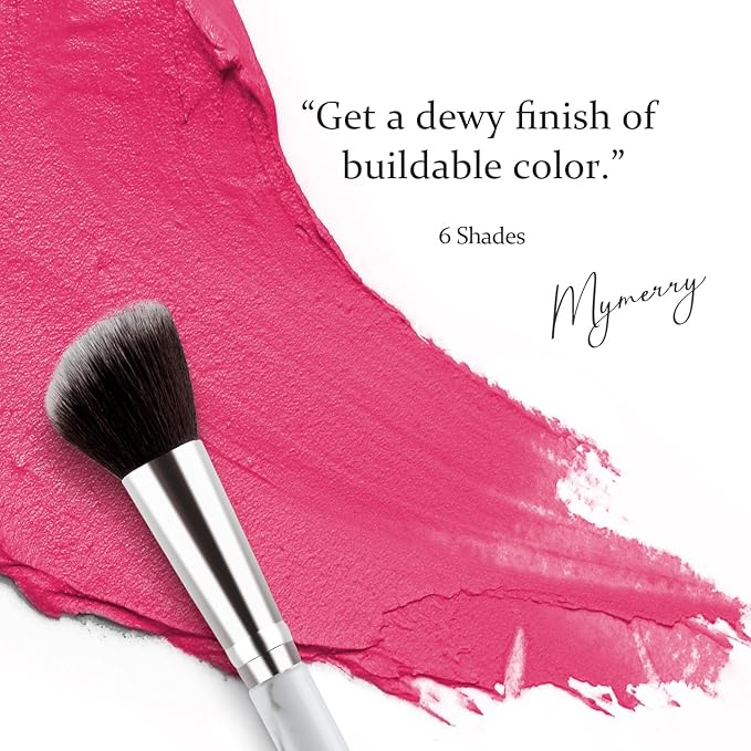 Blush Stick, Cream Blush for Cheeks and Lip Tint, Dewy Finish, Buildable & Blendable Color, Lightweight & Long-Lasting Formula | Forelsket-Cool Pink & Angled Blush Brush（0.53fl.oz）-VivaGrace Women